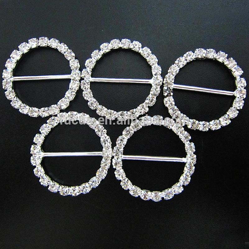 Diamante Invitations Card Various Size Rhinestone Buckle For Crystal Slider Ribbon