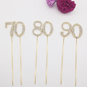 hot selling 4.5cm decorating birthday age number cake toppers