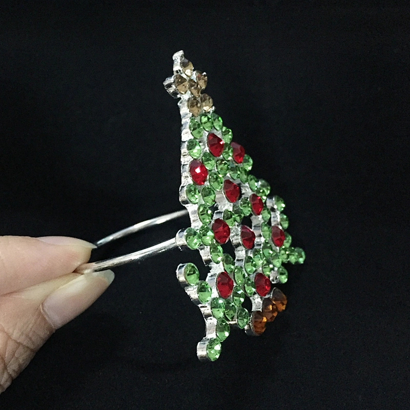 Fashion Decorative Blingbling Jewelry Christmas Tree Napkin Ring for Christmas