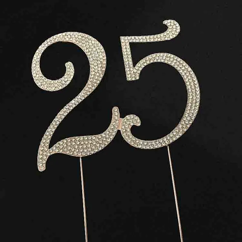 Number 15 rhinestone Cake Topper Wedding Anniversary Birthday Number cake topper