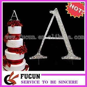 Wedding Crystal Rhinestone Renaissance Monogram Bling Cake Topper Initial Letter