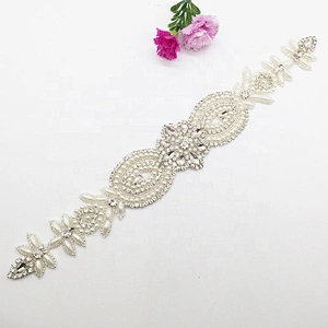 New Euramerican Bohemian Women Wedding Crystal Applique Rhinestone Pearl Hairbands Trims