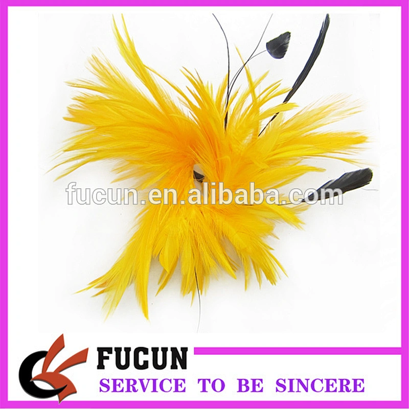 Party Lady Women Handmade Hair Accessory Fascinator Feather Headband Clip Brooch