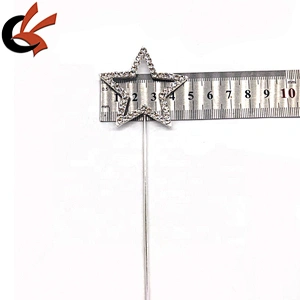 45x48mm Silver star shining crystal rhinestone cake topper