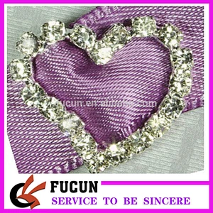 15mm heart rhinestone buckles/ribbon buckles