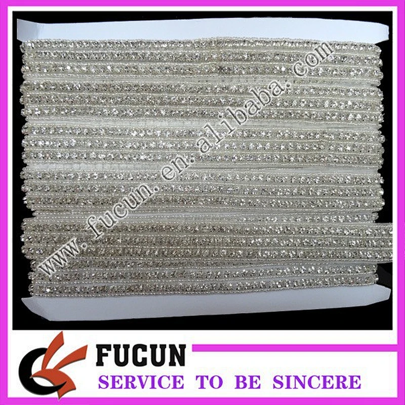 bridal rhinestone applique crystal beaded applique wedding sash applique