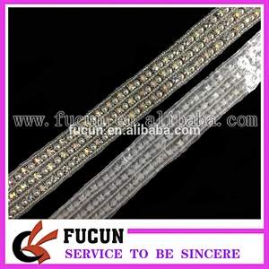 Beaded Lace Applique Bridal Wedding Dress Embroidery Trim