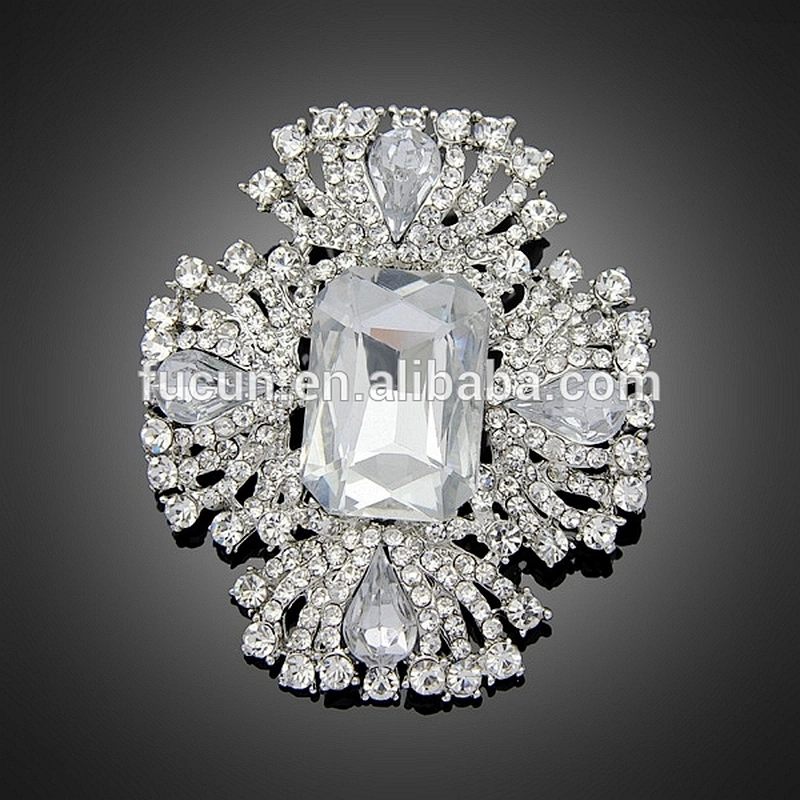custom beautiful wedding gifts crystal large brooch pin women