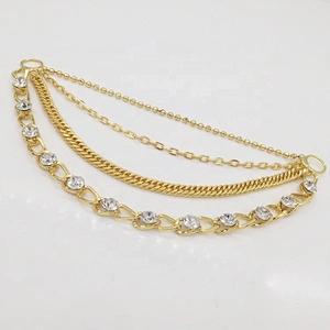 New Product 2020 Crystal Rhinestone Gold Strong Metal Chain Bikini Connector For Swimwear Garment Decor