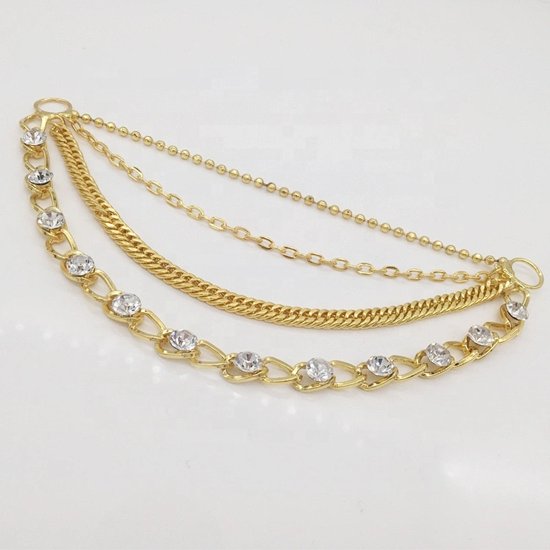 New Product 2020 Crystal Rhinestone Gold Strong Metal Chain Bikini Connector For Swimwear Garment Decor