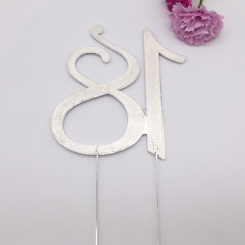 Best Sale 12cm Diamante Dual Numeral 18 Cake Toppers Wedding Birthday Cake Topper