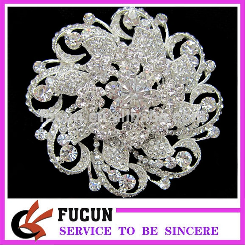 wholesale crystal rhinestone brooch for mermaid wedding dress