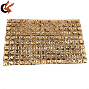 2019 Wholesale hotfix glue rhinestone mesh sheet