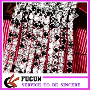 bulk sale silver claw trim rhinestone bridal trimmings chain