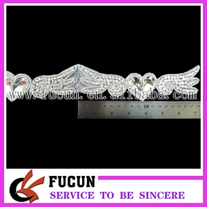 Wedding Rhinestones Applique Trimming/Bridal Sash Embroidery Designs for women dresses
