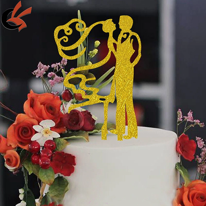 wholesale High Quality GOLD Sweet Wedding acrylic Cake Topper