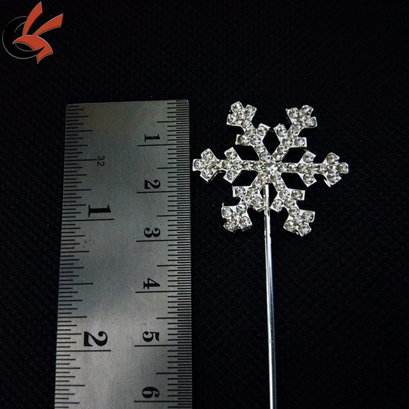Christmas party decoration Crystal Rhinestone snowflake Cake Pick
