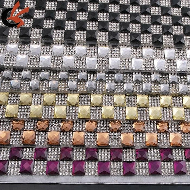 Hot Fix Rhinestone Mesh Iron On Crystal Mesh Trimming
