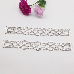 2019 wholesale fashion nets style rhinestone mesh crystal bikini chain connector