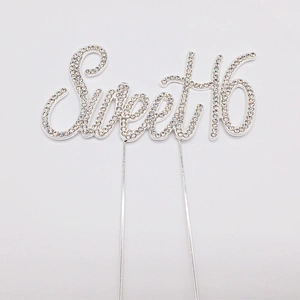 Cake Decorating Supplies Theme Birthday Party Rhinestone Sweet 16 Birthday Cake Topper Wholesale