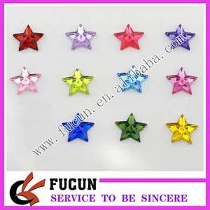 star acrylic flat stones