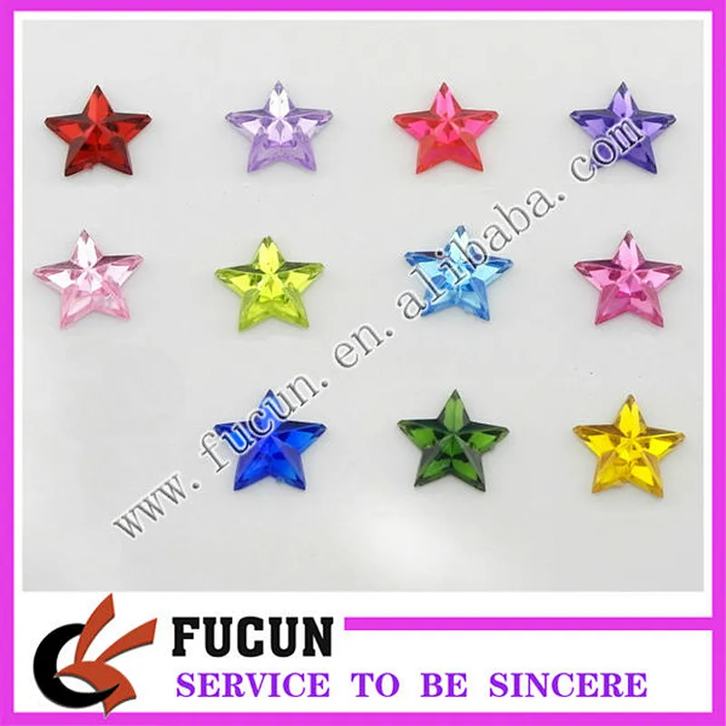star acrylic flat stones