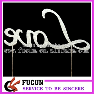 Fashion wedding favors LOVE rhinestone cake topper wedding decorations new products 2016