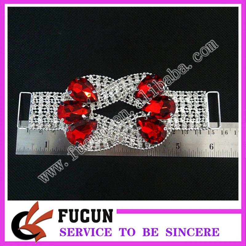 Bling Bling AB Crystal Large Water Drop Glass Crystal Rhinestone Bikini Connectors