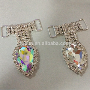 2019 Large Drop Glass Rhinestone Bikini Buckle For Swimsuit Decorations