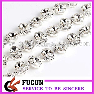 2016 clear crystal diamante wedding decoration rhinestone banding trim
