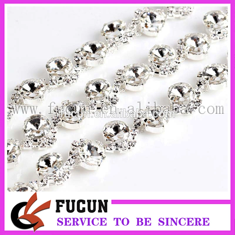 2016 clear crystal diamante wedding decoration rhinestone banding trim