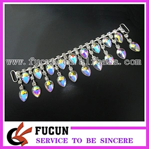 Rhinestone Crystal AB Gems Pendant Bikini Connector Swimsuits Headbands Connector
