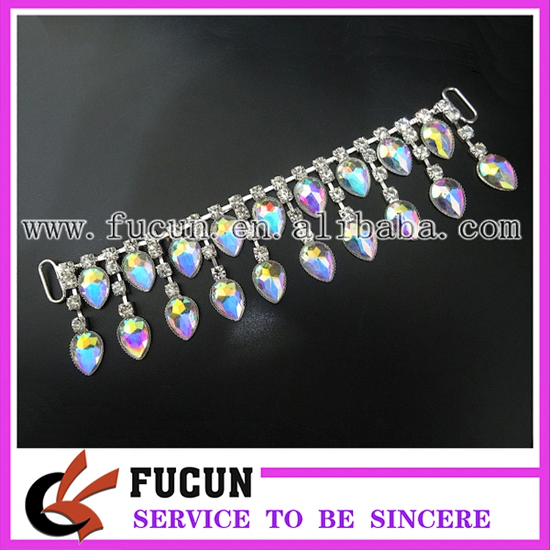 Rhinestone Crystal AB Gems Pendant Bikini Connector Swimsuits Headbands Connector