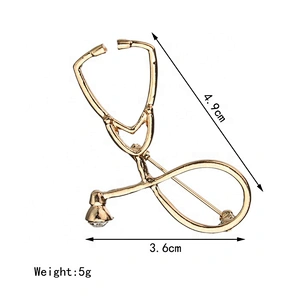 wholesale rhinestone doctor stethoscope brooch