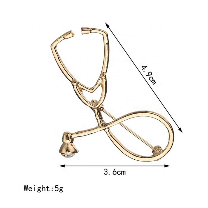 wholesale rhinestone doctor stethoscope brooch