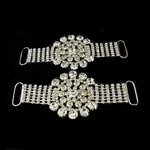 Guangzhou Fucun top quality 11.5cm clear crystal rhinestone bikini connector