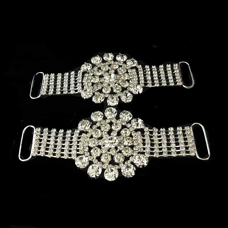 Guangzhou Fucun top quality 11.5cm clear crystal rhinestone bikini connector