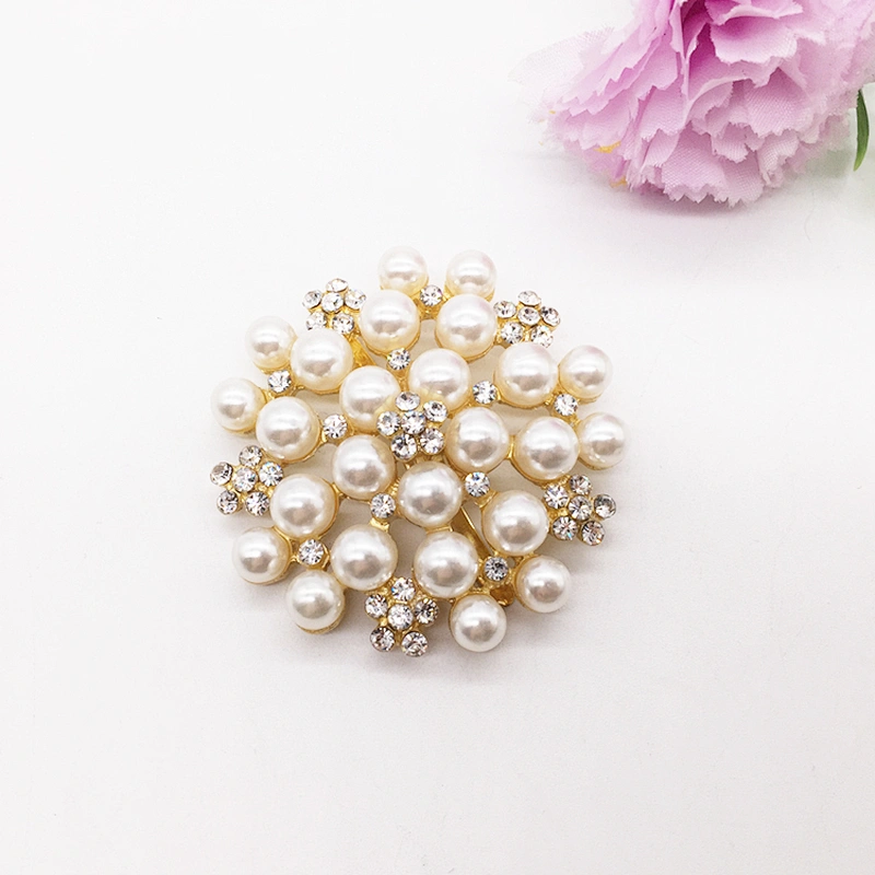 ladies women fancy flower sandal decoration pearl jewelry buckle for shoes