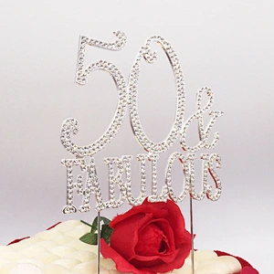 Elegant Wedding Birthday Party Cake Accessories Age Fabulous Birthday Cake Topper Wholesale