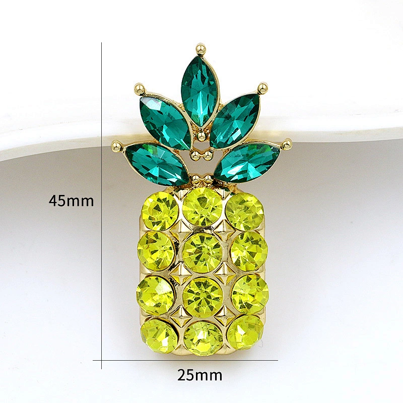 2018 new style pineapple design silver plating jewelry diamond rhinestone brooches for women