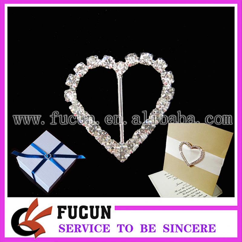 low MOQ Factory Custom rhinestone ribbon slider buckles for wedding decoration