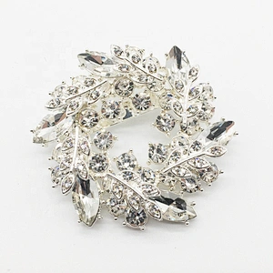 Custom Crystal Glass Jewelry lady shoulder rhinestone brooches wholesale