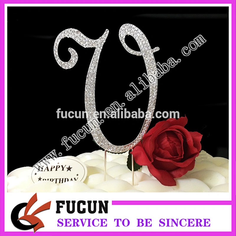 Bling Hot sale high quality W wedding cake toppers for party anniversary
