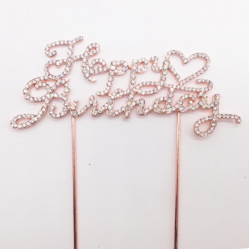 birthday party supplies new arrivals designs interweaving letters happy birthday cake topper