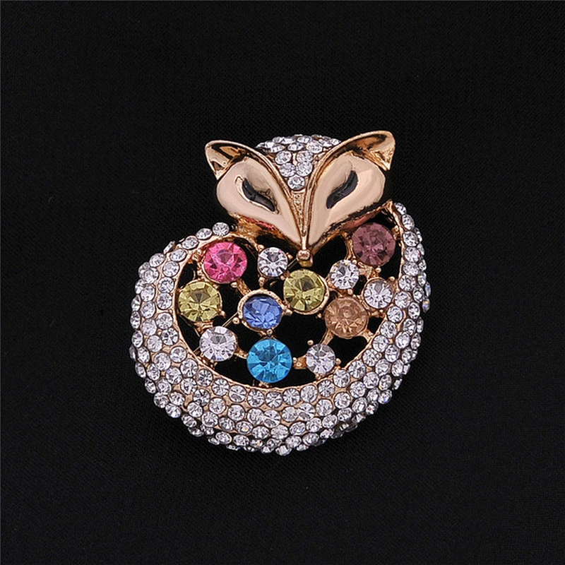 Wholesale fashion aluminium alloy rhinestone brooches Crystal Scarf Hijab Pins Clips