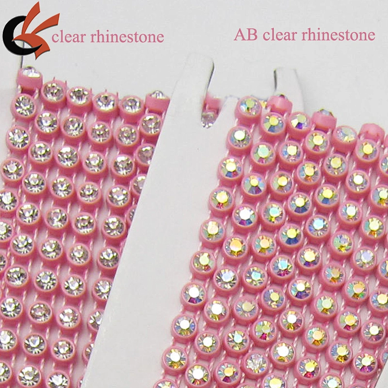 plastic clear rhinestone banding trimming