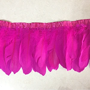 2018 hot selling cheap price factory dyed color bushy goose feather trimming