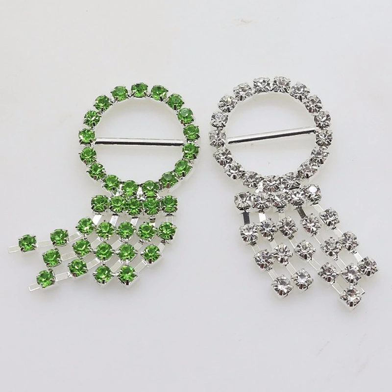 2019 Fancy design apparel metal high quality Spandex chair band sash rhinestone buckle