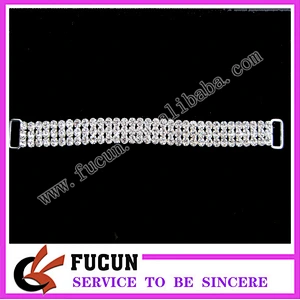 CLASSIC SS16 4 mm 3 ROWS CRYSTAL RHINESTONE CONNECTOR STUNNING ON STAGE