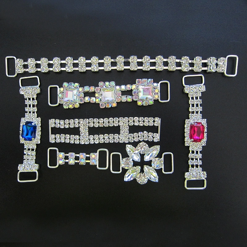 China supplier cheap lots various style bikini ornament swimwear crystal connector wholesale